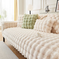 Winter Plush Sofa Cover Non-Slip Couch Protector