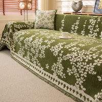 Anti-Scratch Warm Cream Boho Couch Cover Protective Slipcover for Sofa