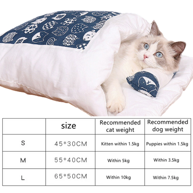 Pet Cozy Bed with A Pillow For Cats & Dogs