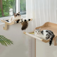 Cat Window Perch Wood Hanging Hammock Bed