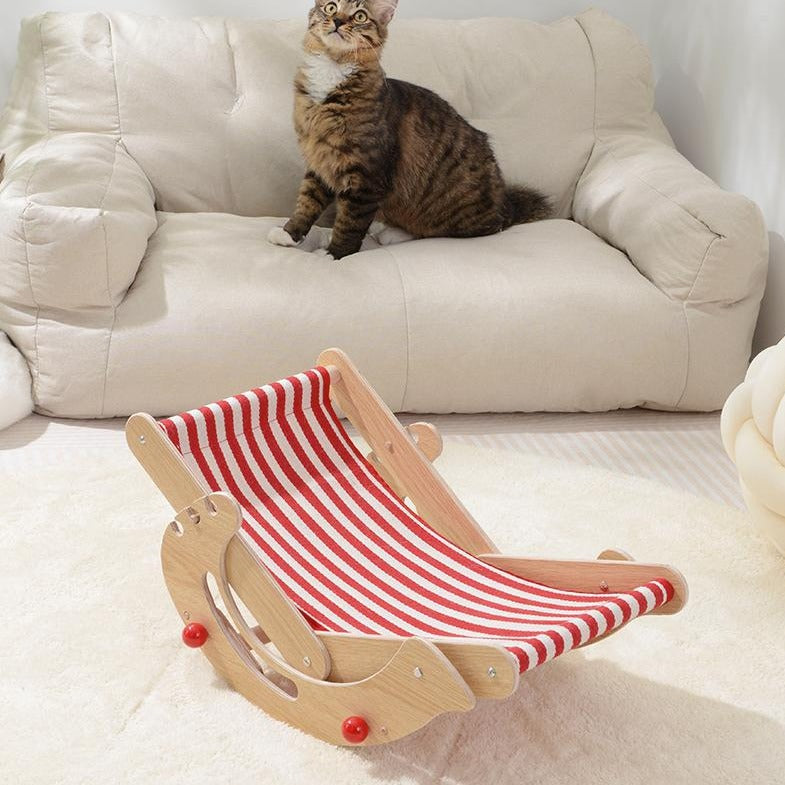 Cat Recliner Chair Solid Wood Multiple Adjustment Levels