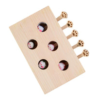 Wooden Rectangle Whack-a-Mole Cat Toys