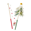Christmas Cat Teaser Wand Snowman Feather Tree Toy