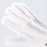 Five-finger unscented cleaning mitt up close