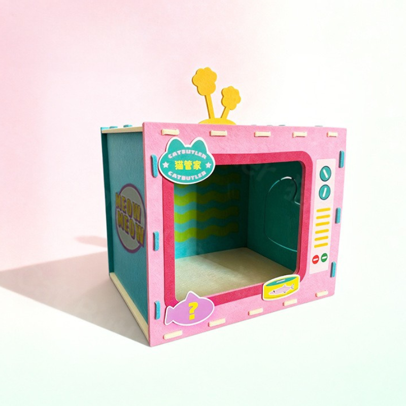 Tv Shape Cat Bed Dopamine Color Collection