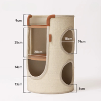 Sisal Barrel Cat Bed Double Layer Scratcher And Tree