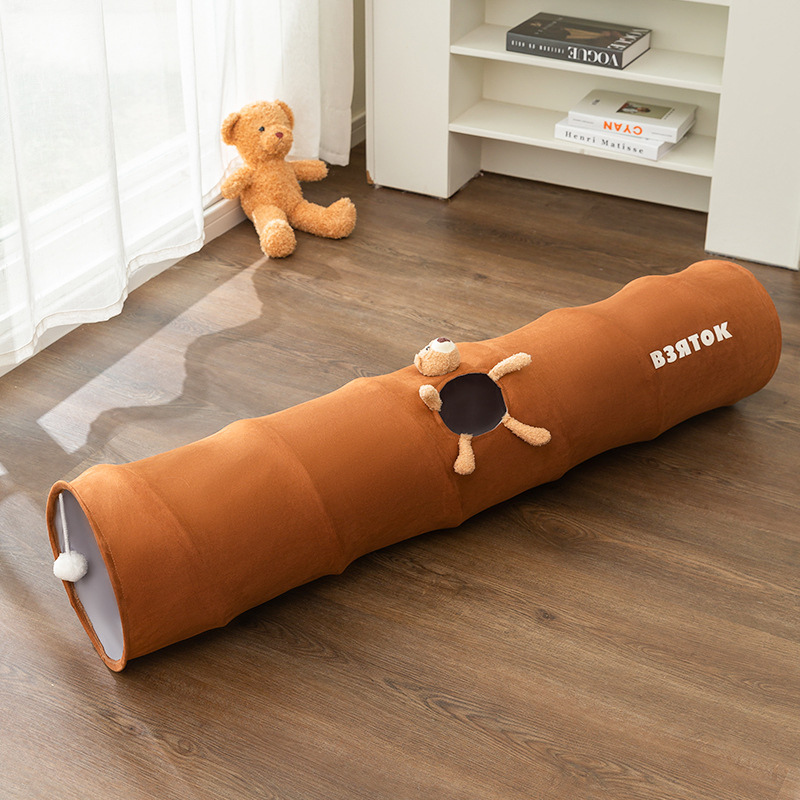 Soft Plush Cat Play Tunnel