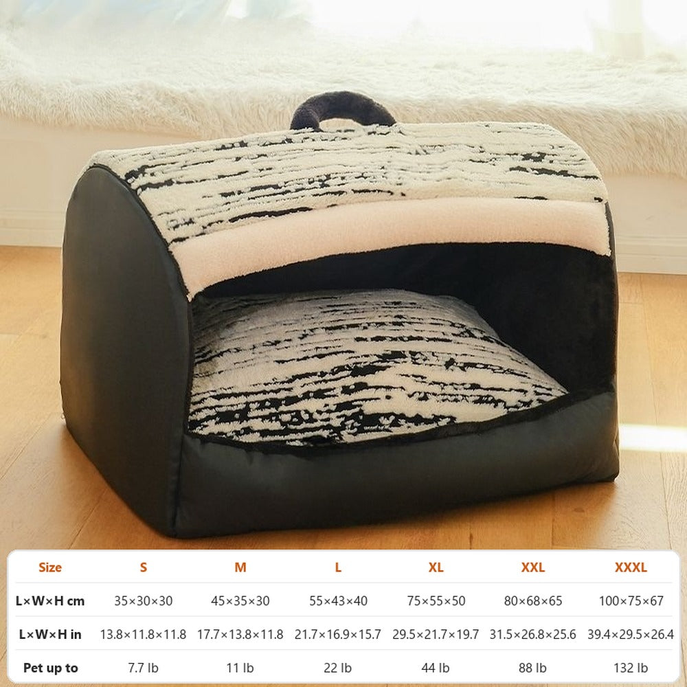Covered pet house bed size guide