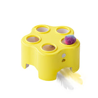 Whack-a-Mole Cat Toy, 5-Hole Electric Feather Chase Game