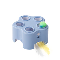 Whack-a-Mole Cat Toy, 5-Hole Electric Feather Chase Game
