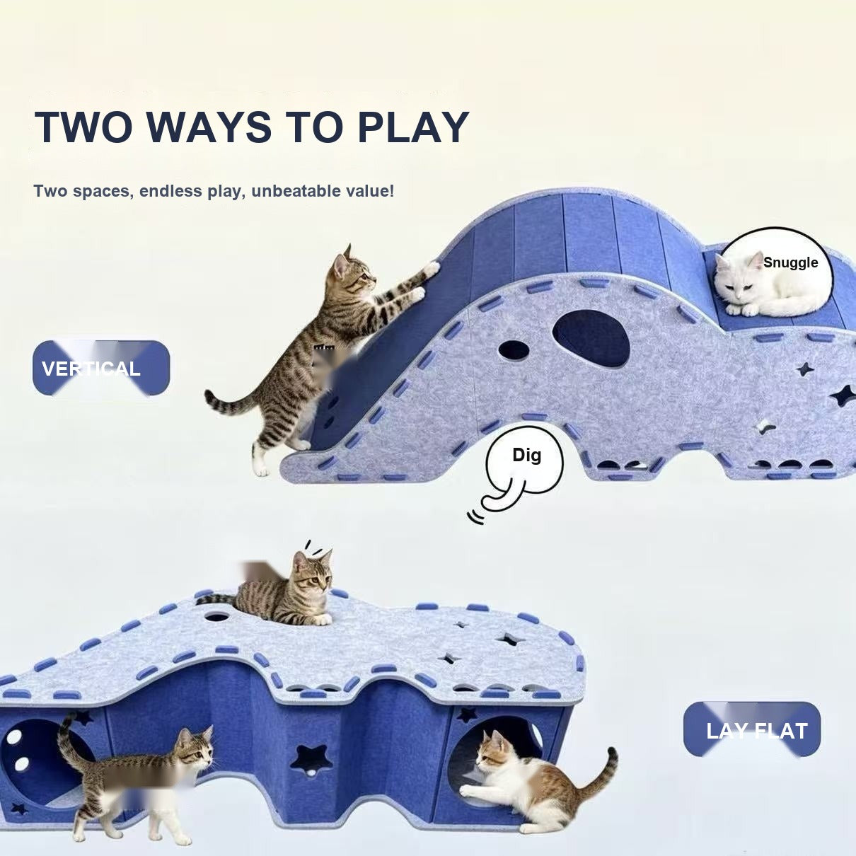 Elephant Tunnel Cat Play House