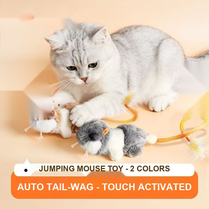 Squeaky Tail-Wag Mouse Cat Toy