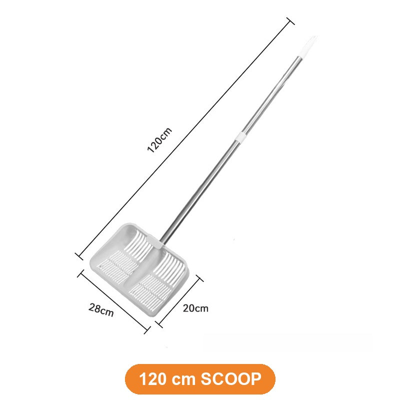 Long-Handled Litter Scooper for Cats - 120 cm Scoop