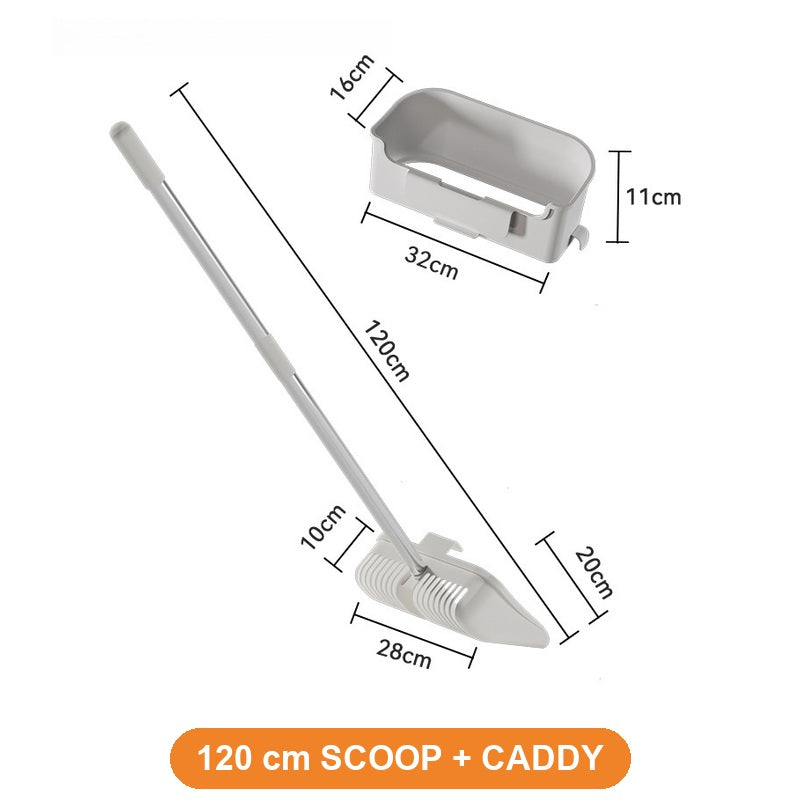Long-Handled Litter Scooper for Cats - 120 cm Scoop + Caddy