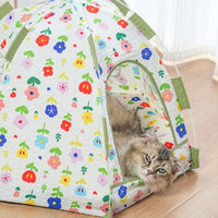 Floral Breathable Pet Tent Summer Cooling House for Cats & Dogs