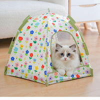 Floral Breathable Pet Tent Summer Cooling House for Cats & Dogs