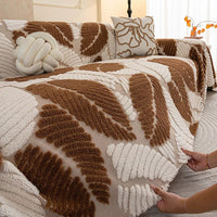 Tufted Leaf Chenille Sofa Cover
