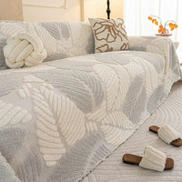 Tufted Leaf Chenille Sofa Cover