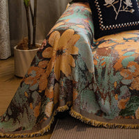 Woven Floral Tapestry Sofa Cover