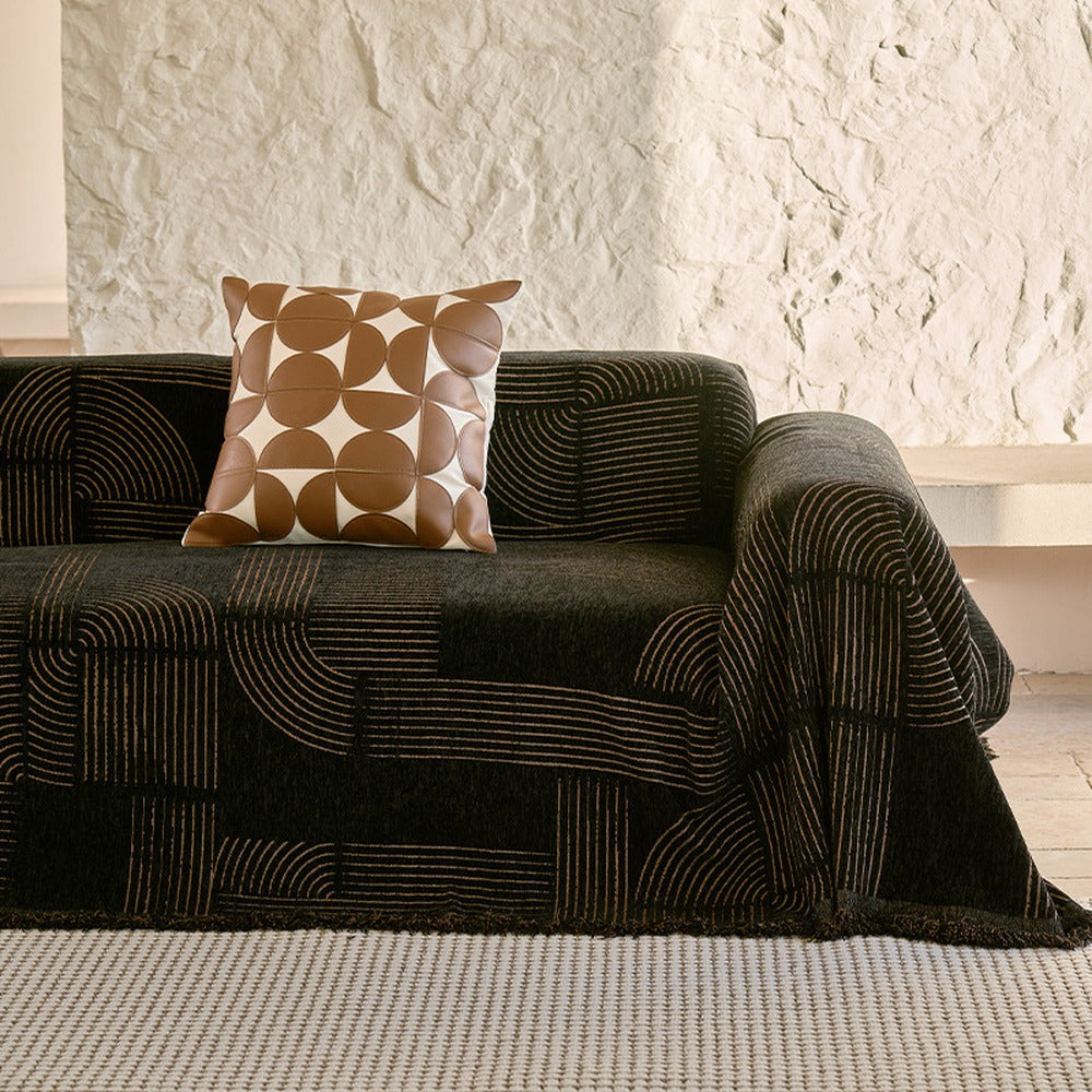 Boho Geometric Chenille Sofa Cover