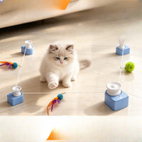 Auto Chase Cat Track Toy, 3-Speed Interactive Hunting Game