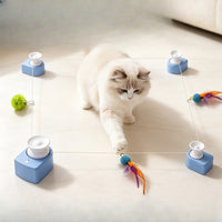 Auto Chase Cat Track Toy, 3-Speed Interactive Hunting Game