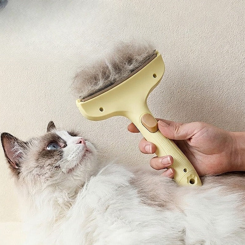 One-Click Deshedding Comb, Cat & Dog Grooming Tool