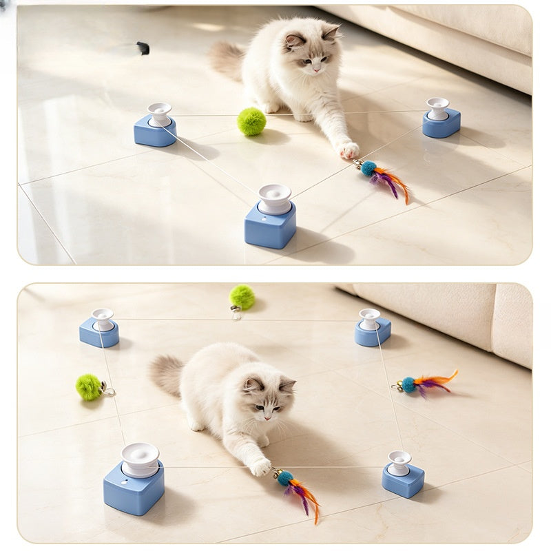 Auto Chase Cat Track Toy, 3-Speed Interactive Hunting Game