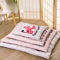 Waterproof Cartoon Pet Sleeping Mat, Cool Washable Cat & Dog Bed Pad
