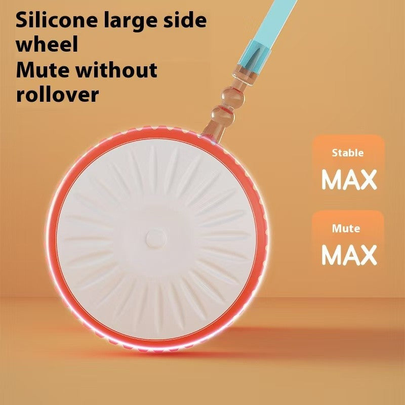 Automatic Two-Wheel Cat Car Toy with Feather Wand, Self-Righting Rechargeable Teaser
