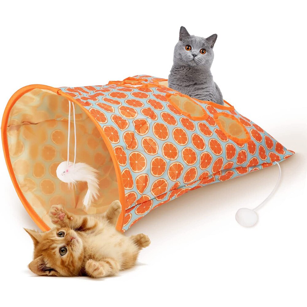 Bolsa de túnel para gatos, juguetes interactivos plegables para gatos