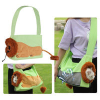 Bolsa al aire libre para mascotas Bolsa de lona para gatos con forma de león
