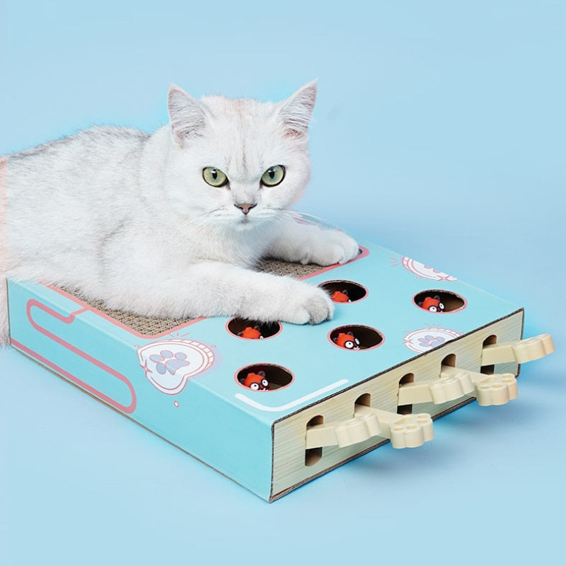 Whack-a-Mole Cat Scratching Board Toy