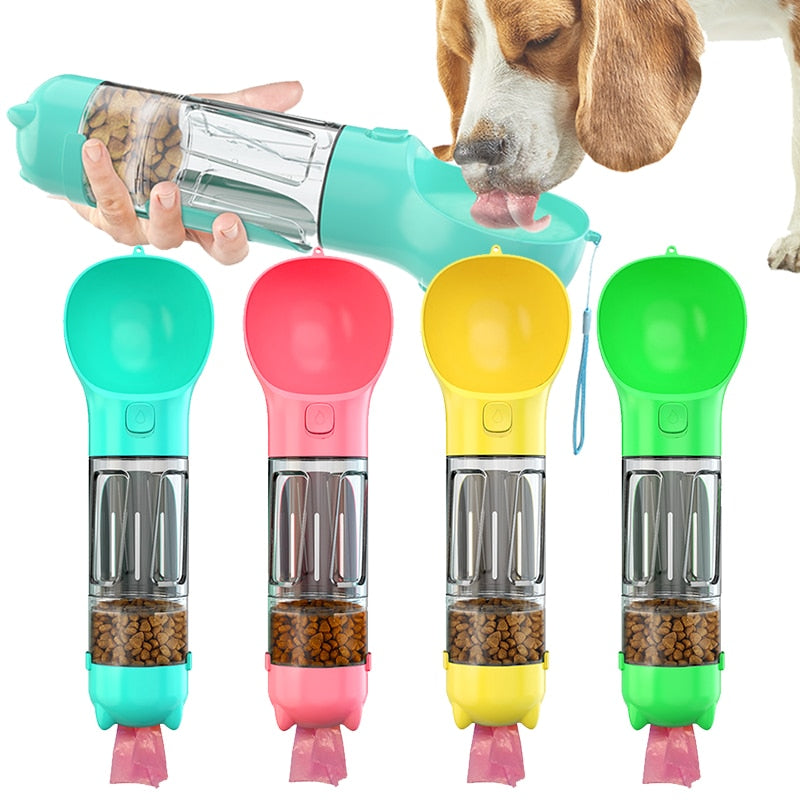 Portable 4 In 1 Dog Travel Water Bottle