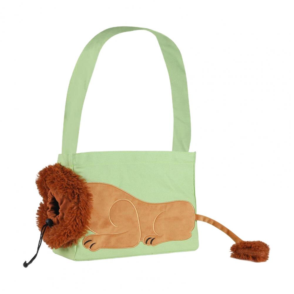 Pet Outdoor Çanta Aslan Şekilli Kedi Kanvas Taşıma Çantası