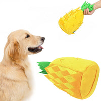 Brinquedo de farfalhar de pelúcia de abacaxi para cães farejadores