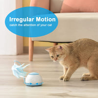 Electric Teasing Rotating Feather Interactive Cat Toy USB Charging